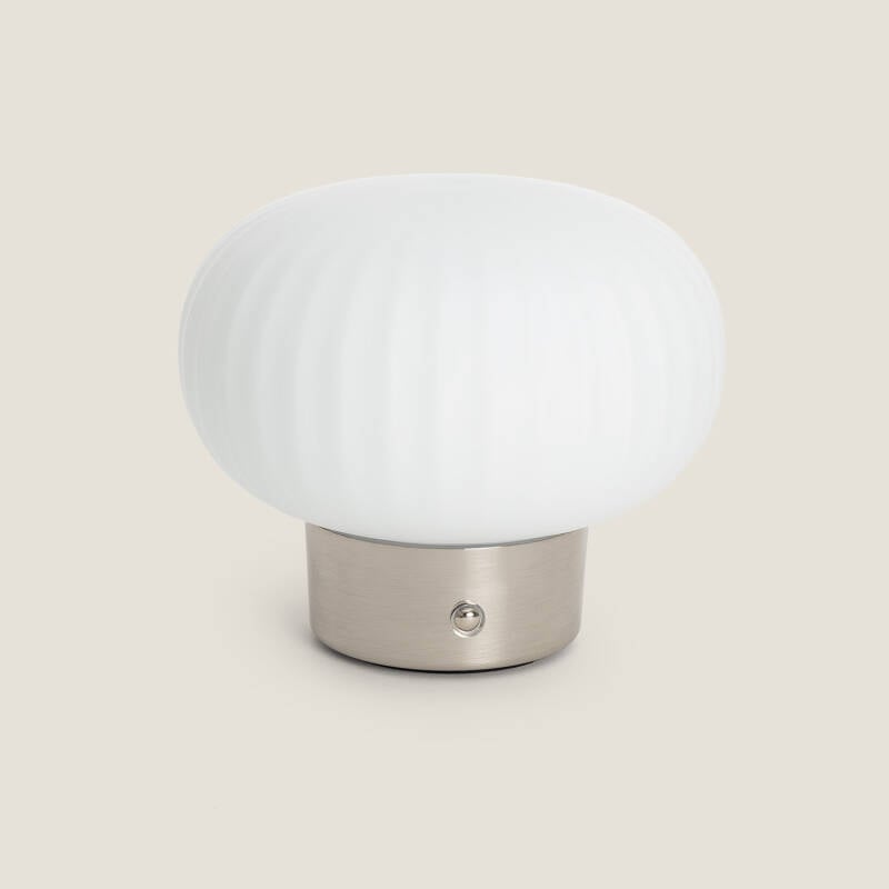 Lámpara de Mesa LED Metal Portátil Exterior con Batería USB Recargable Aluzna