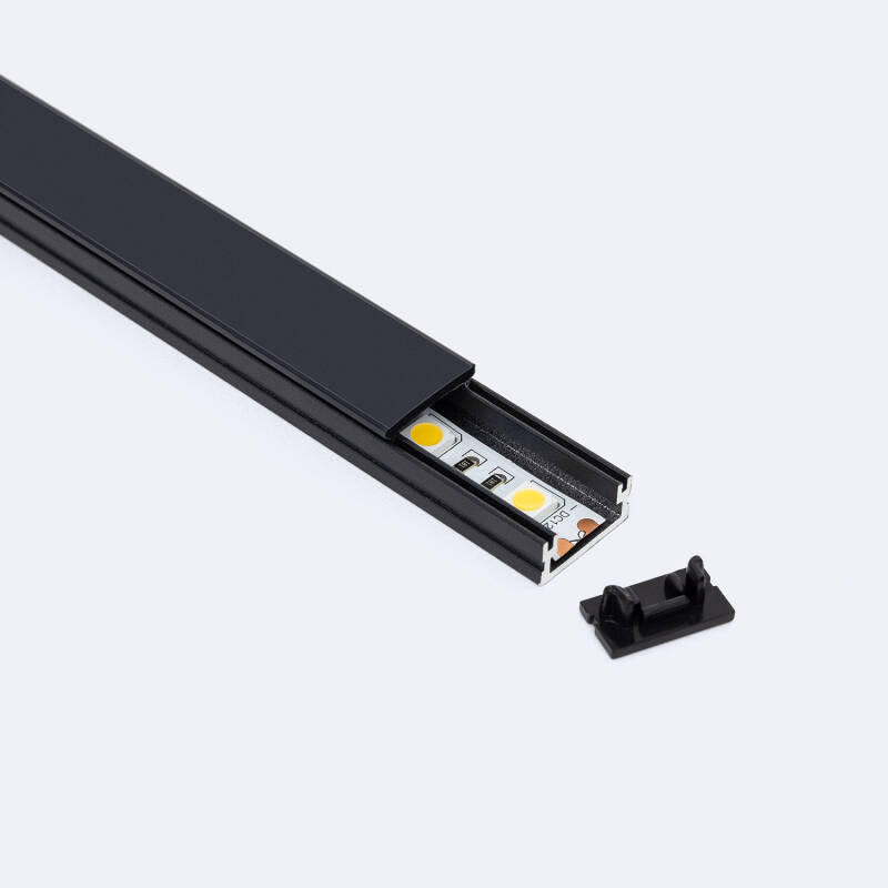 Perfil Aluminio Superficie 2m para Tira LED hasta 10 mm
