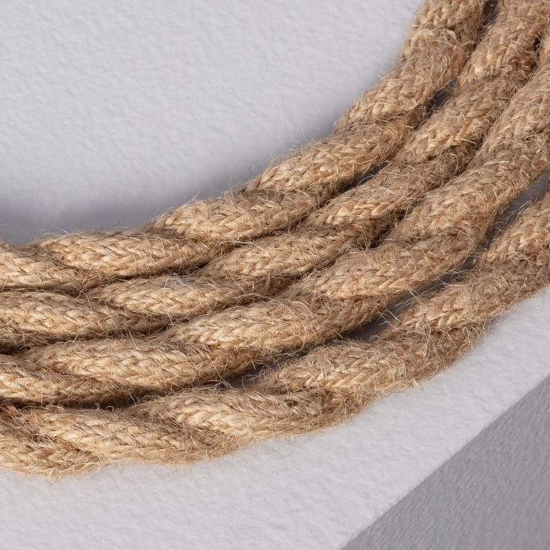 Cable Textil Eléctrico Trenzado Natural