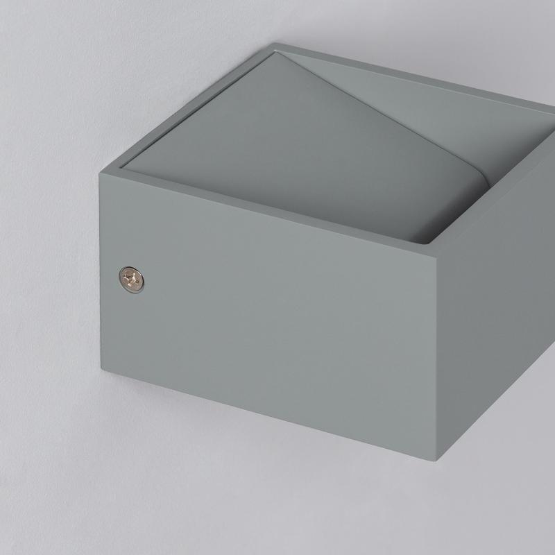 Aplique de Pared LED 6W de Aluminio Iluminación Doble Cara Lico Gris