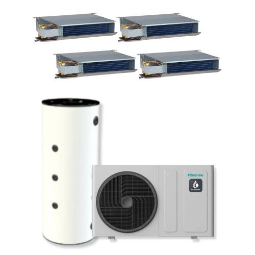 Kit Aerotermia con fancoils 16kW Hisense Hi-Therma con depósito 300L