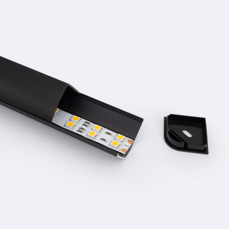 Perfil Aluminio Esquina Triangular 2m para Tira LED hasta 20mm