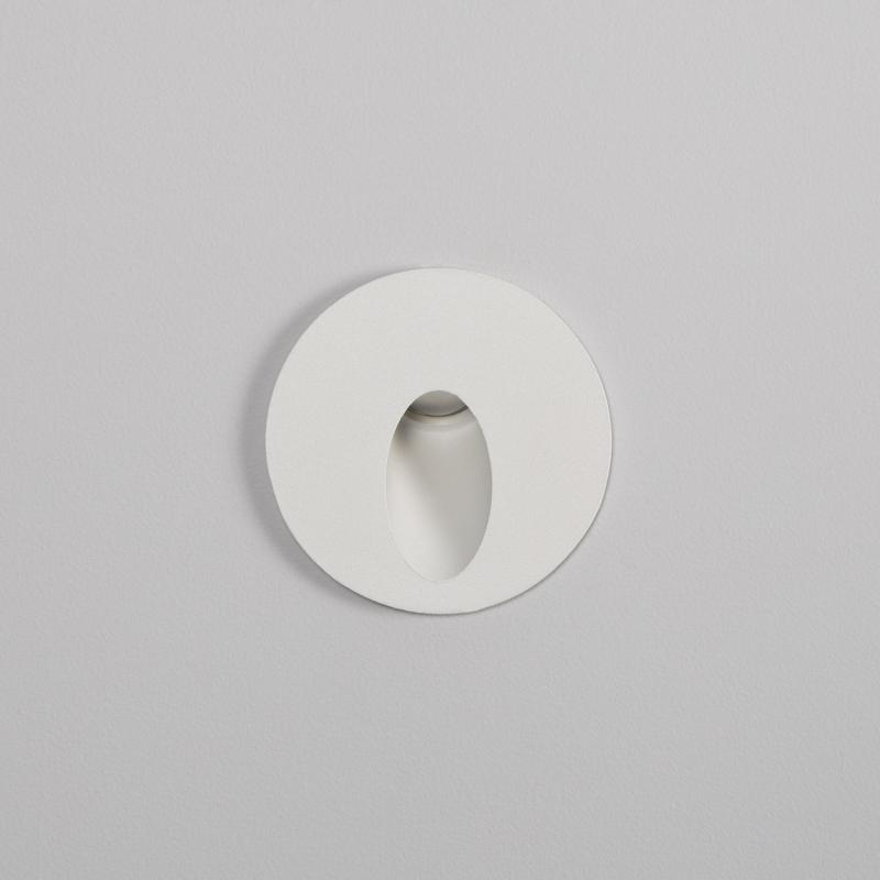 Baliza Exterior LED 3W Empotrable Pared Circular Blanco Boiler