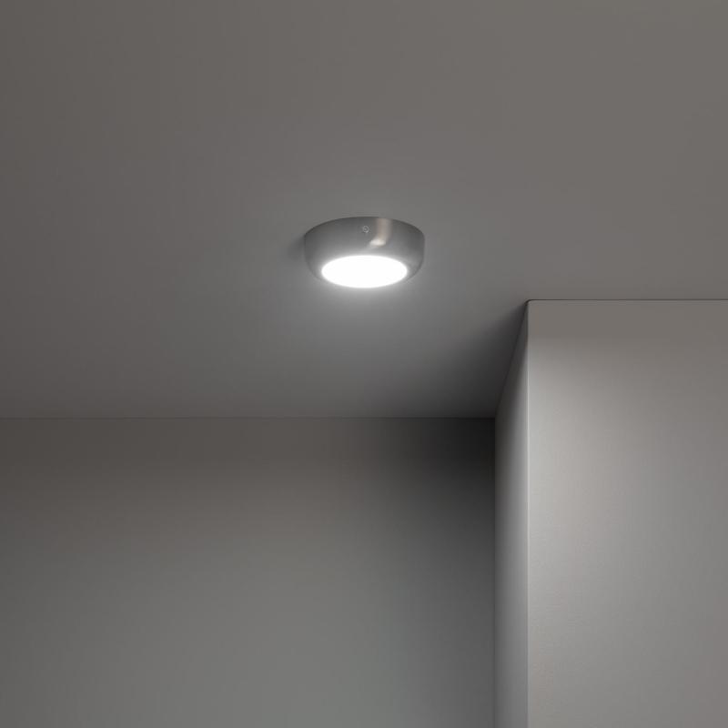 Plafón LED 6W Circular Metal Ø120 mm Design Silver