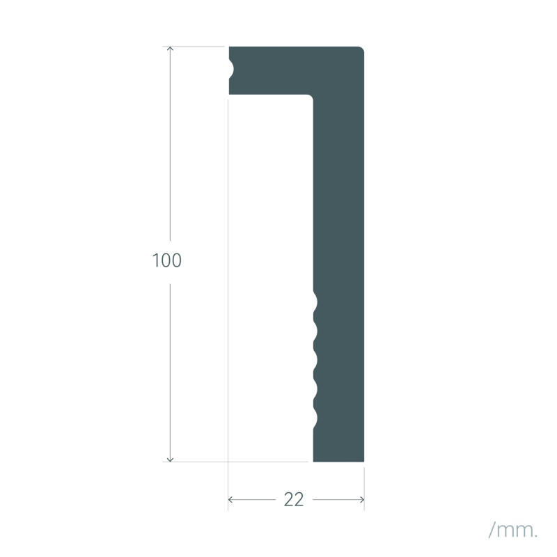 Moldura Rodapié Pasacables 2m Edge