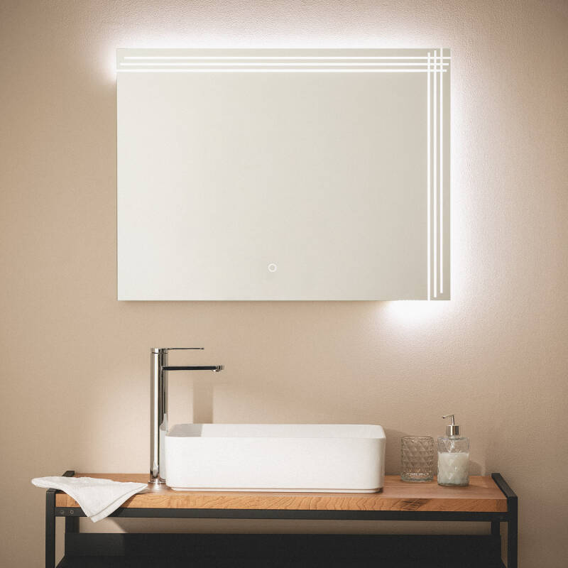 Espejo Baño con Luz LED 60x80 cm Dinklage