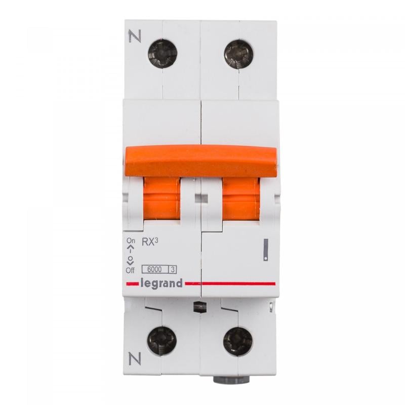 Interruptor Magnetotérmico Residencial 1P+N 10-40A 6kA Curva C LEGRAND RX³ 419925