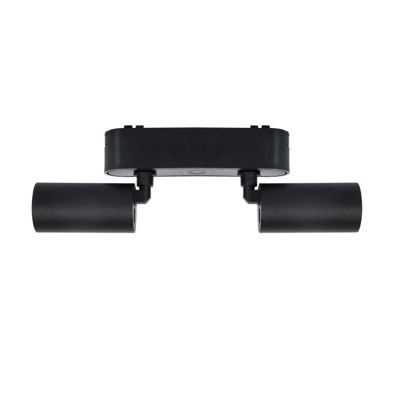 Foco Carril LED Magnético 25mm SuperSlim Doble 10W 48V Negro