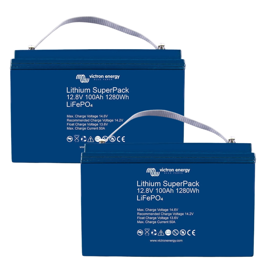 Pack 2ud Baterías de Litio 100Ah 12,8V SuperPack Victron