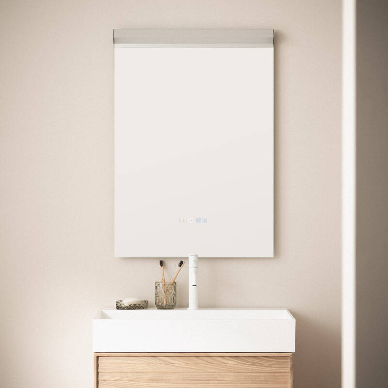 Espejo Baño con Luz LED y Antivaho 85x60 cm Jannada
