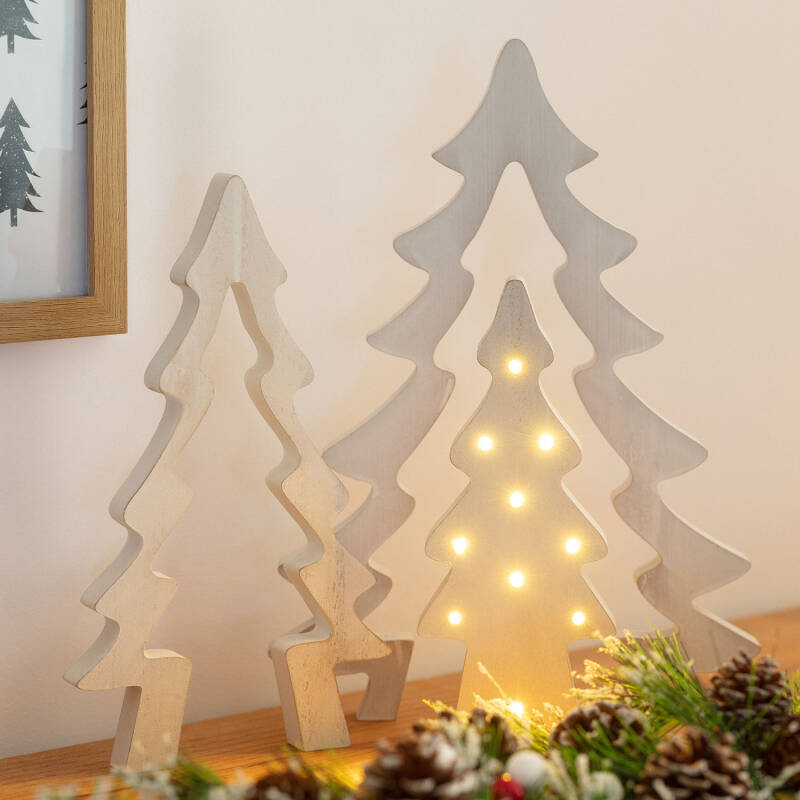 Árbol de Navidad LED Madera con Batería Kolm