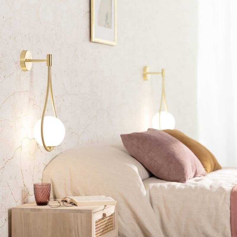 Lámpara de Pared de Metal y Cristal Moonlight