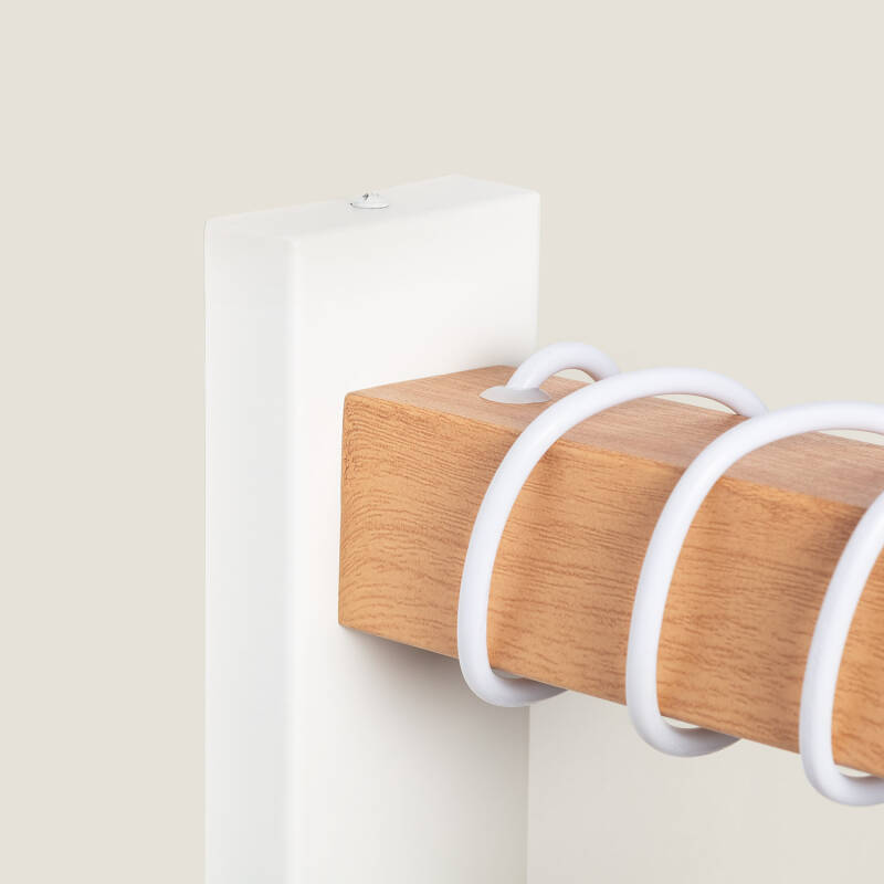 Lámpara de Pared de Metal y Madera Sardo