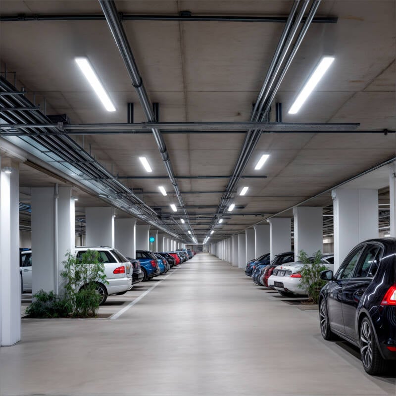 Pantalla Estanca 120cm IP65 con dos Tubos LED Cristal 18W 140lm/W