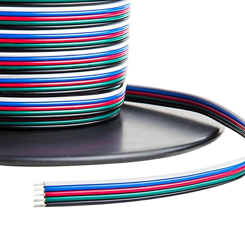 Rollo 100m Cable Eléctrico Plano Manguera 0.5mm² para Tiras LED