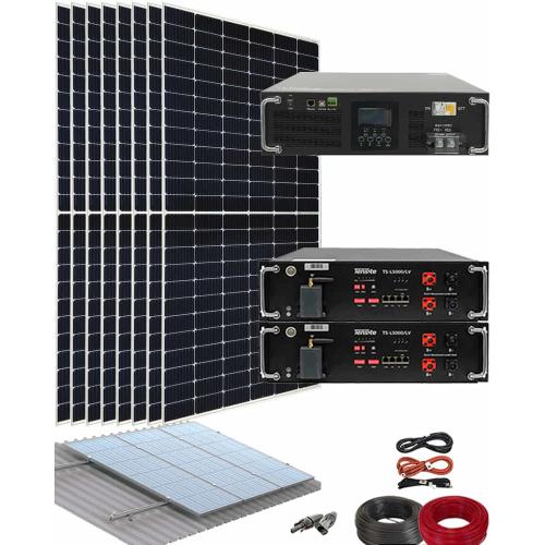Kit Solar Aislada para Instalar Placas Solares 5500W 48V Suntaic con Baterías de Litio 10kWh