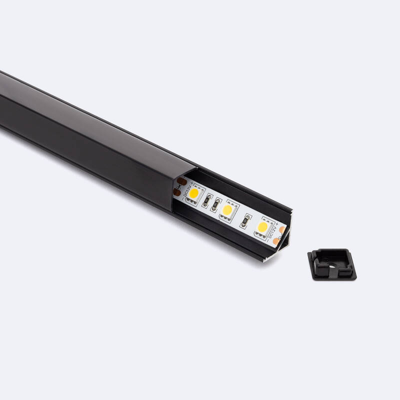 Perfil Aluminio Esquina Triangular 2m para Tira LED hasta 10mm