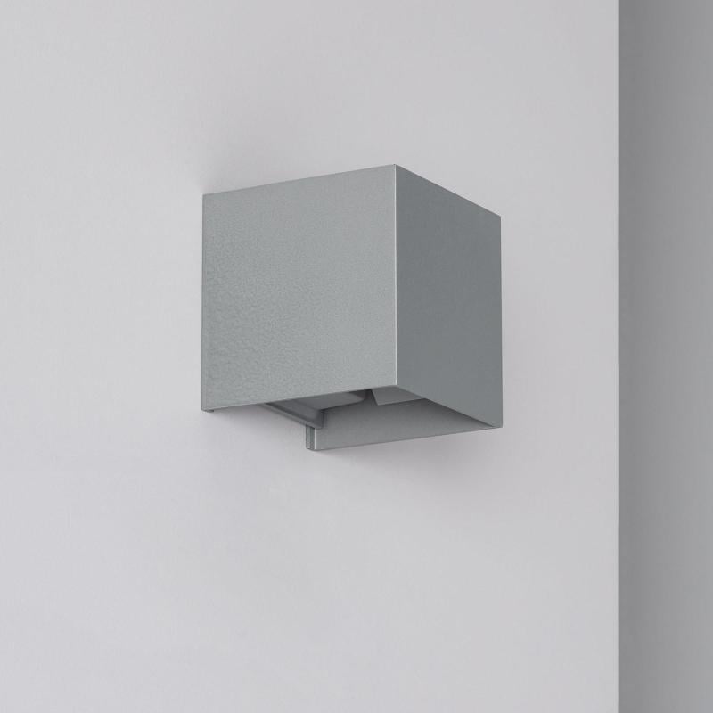 Aplique de Pared Exterior LED 6W Aluminio Iluminación Doble Cara Eros Gris