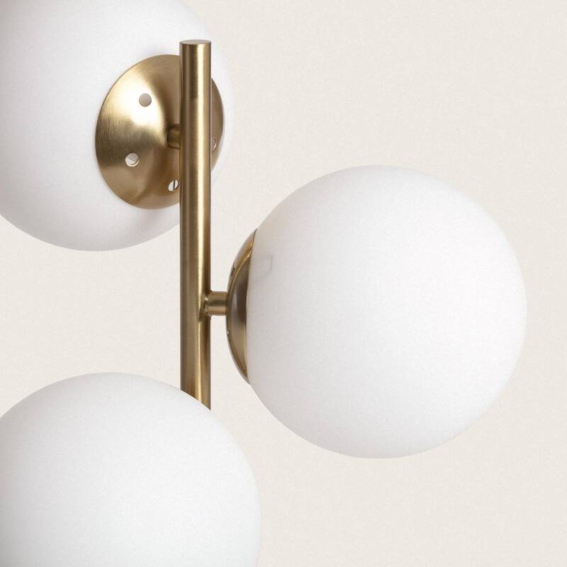Lámpara de Mesa Metal y Cristal Moonlight Brass 3 Focos