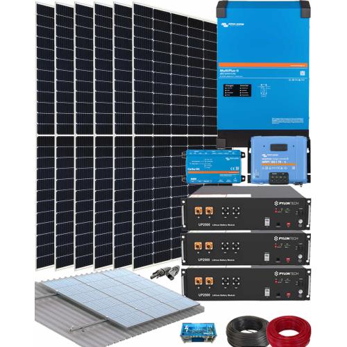 Kit Solar Aislada Litio 24V Pylontech 8,4kWh 3000W