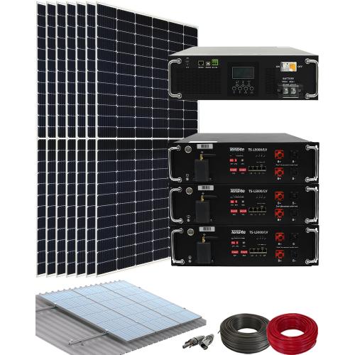 Kit para Instalar Placas Solares 5500W con Baterías Litio TS 5000 LV
