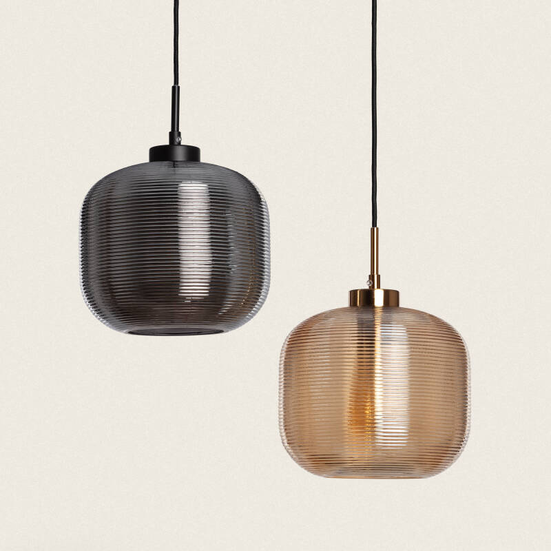 Lámpara Colgante Metal y Cristal Beryl
