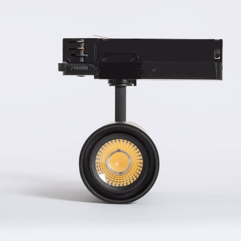Foco Carril LED Trifásico 30W Fasano Regulable Negro