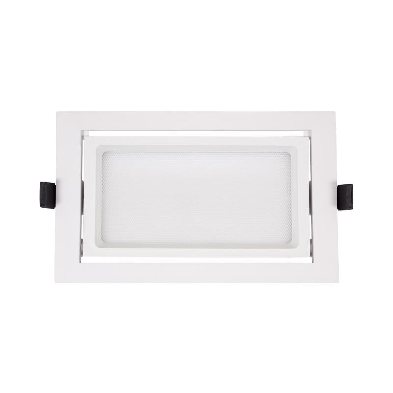 Downlight LED 46W Rectangular Direccionable Chip OSRAM 120 lm/W Corte 210x125 mm
