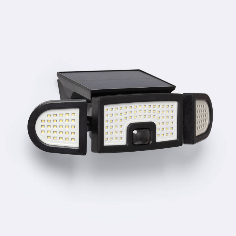 Foco Proyector LED Solar 7W IP65 con Sensor de Movimiento PIR y Crepuscular