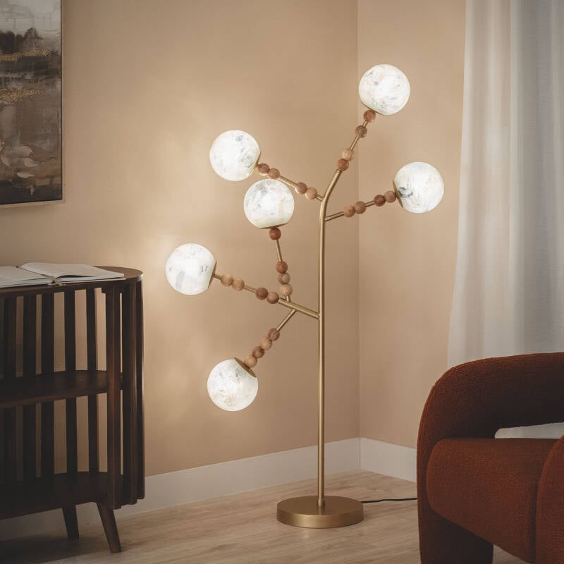 Lámpara de Pie Metal Cristal Routi  ILUZZIA