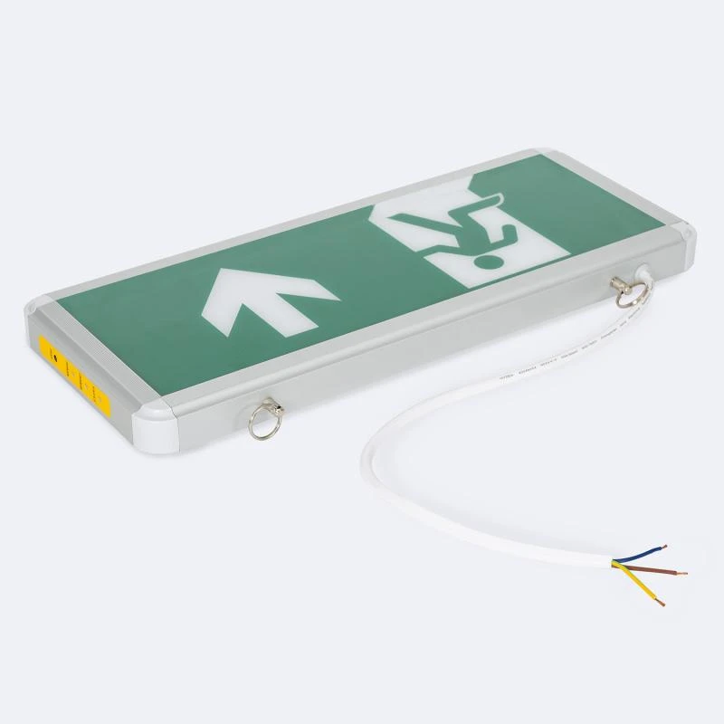 Luz Emergencia LED Colgante 60lm Permanente con Cartel Doble Cara