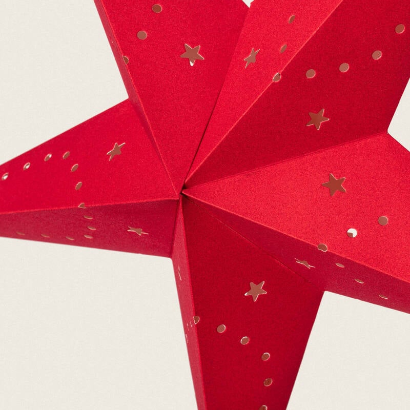 Estrella LED Papel con Batería 60 cm Wensha