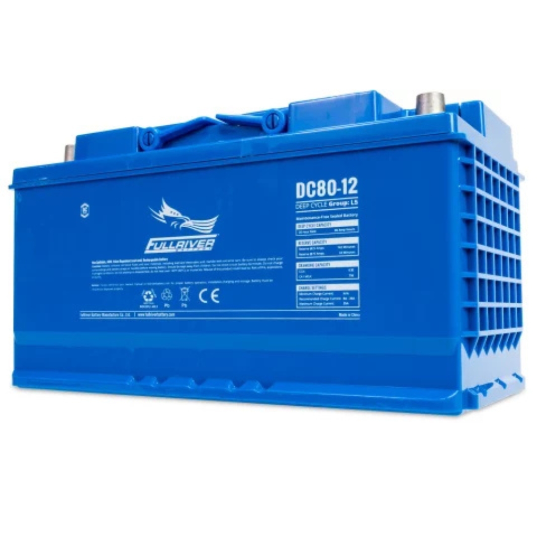 Batería AGM 80Ah Solar 12V C20 Monobloc Fullriver DC80-12