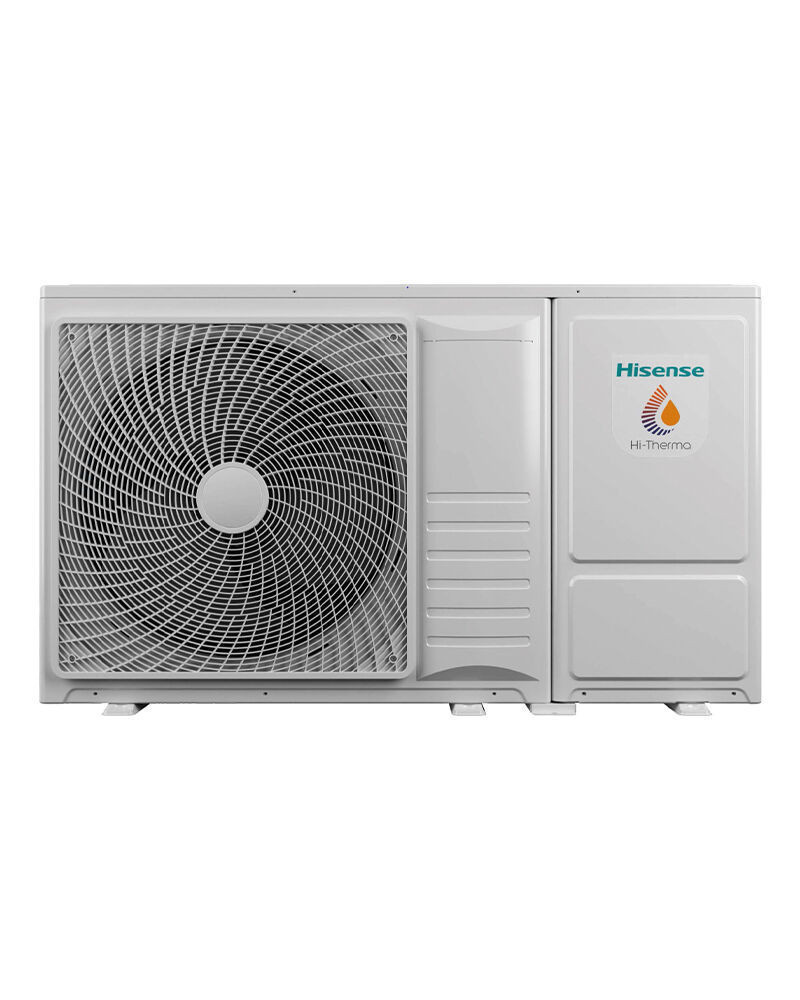 Kit Aerotermia con Radiadores Normales de Agua 8kW Hisense con DI 100L para vivienda 120m2
