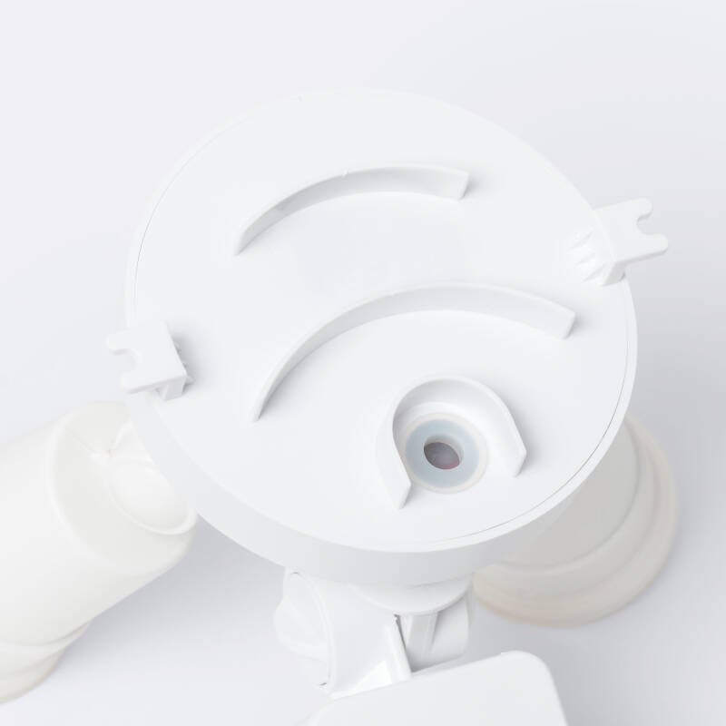 Sensor de Movimiento PIR Crepuscular 180º de Pared Exterior IP44 para Dos Bombillas E27