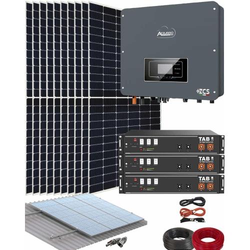 Kit Autoconsumo Fotovoltaico 5000W Azzurro con Baterías de Litio TAB 7,2kWh