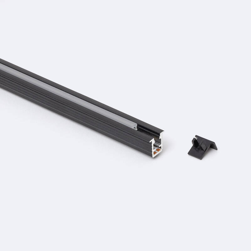Perfil Aluminio Empotrable 2m para Tira LED hasta 6 mm
