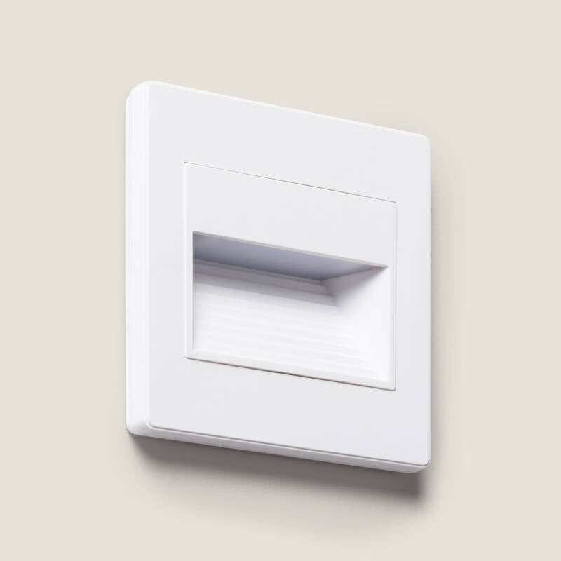 Baliza de Pared LED Empotrable Cuadrado Olite para Caja Universal