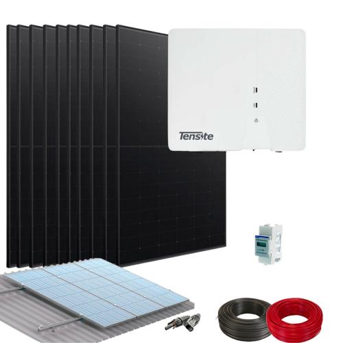 Kit Placas Solares Autoconsumo Fotovoltaico con Inversor de Red 5000W Tensite