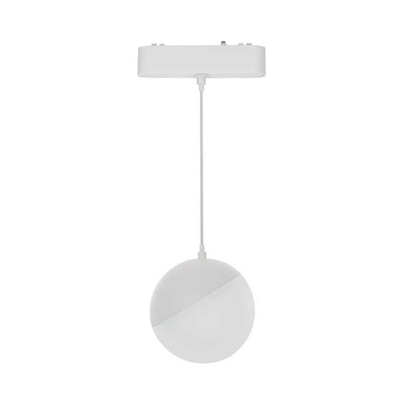 Foco Carril Colgante LED Magnético 25mm SuperSlim 10W 48V Ø100 mm Blanco