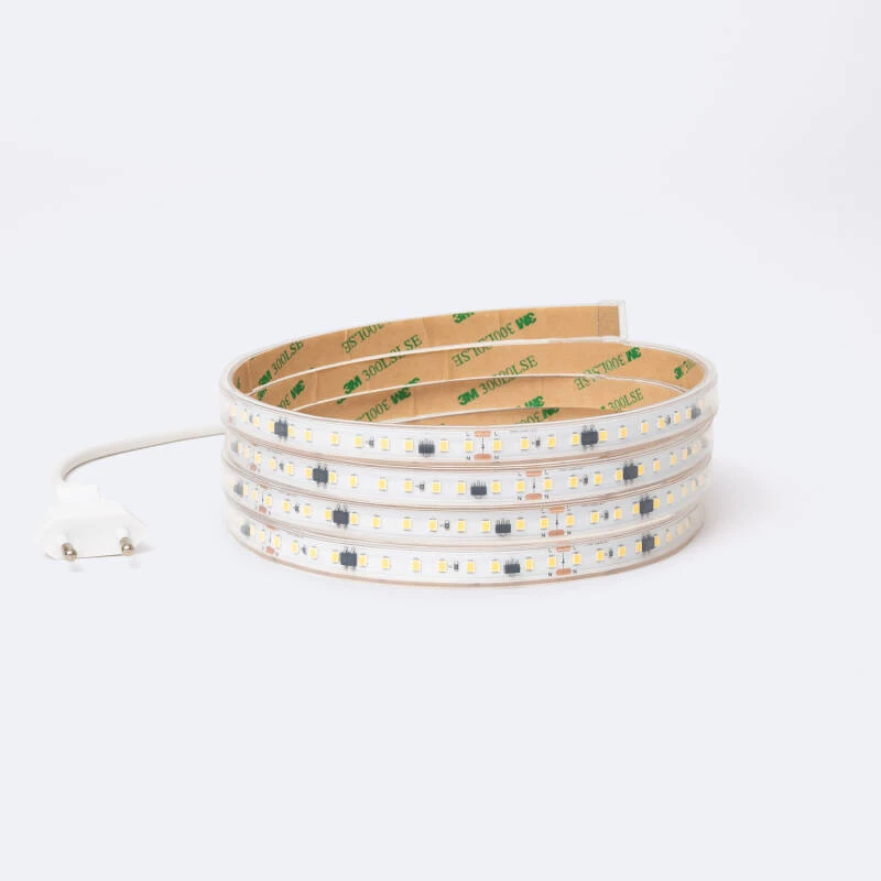 Tira LED Regulable 220V SMD Autorrectificada 120 LED/m 17W/m 2040lm/m SILICONE FLEX IC-2P Ancho 12mm Corte 10cm IP65 a Medida