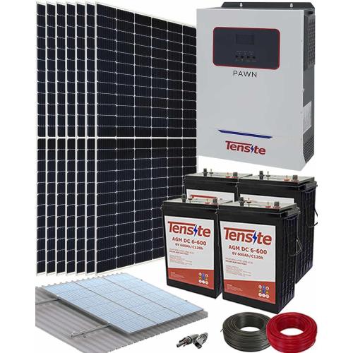 Kit Placas Solares para Casa 3600W con Batería AGM 600Ah