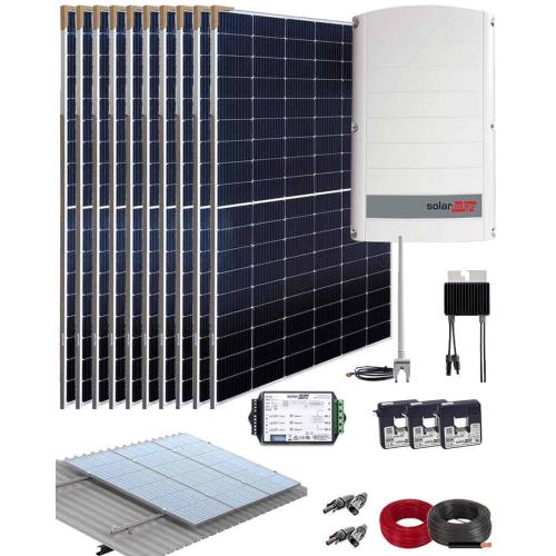 Kit Solar Trifásico 4000W SolarEdge 22000Whdia