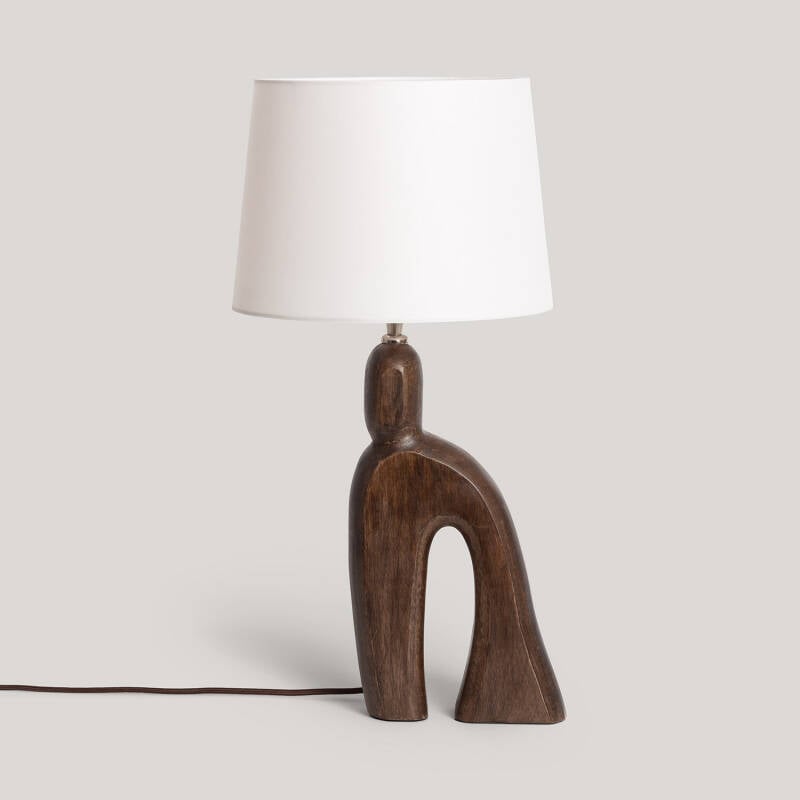 Lámpara de Mesa Madera Hunar III ILUZZIA