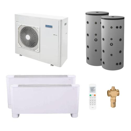 Kit Aerotermia con Fancoils Domusa Dual Clima 6R R32 6kW para 100m2