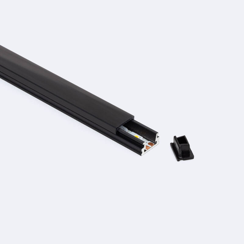Perfil Aluminio Superficie 2m para Tira LED hasta 8 mm