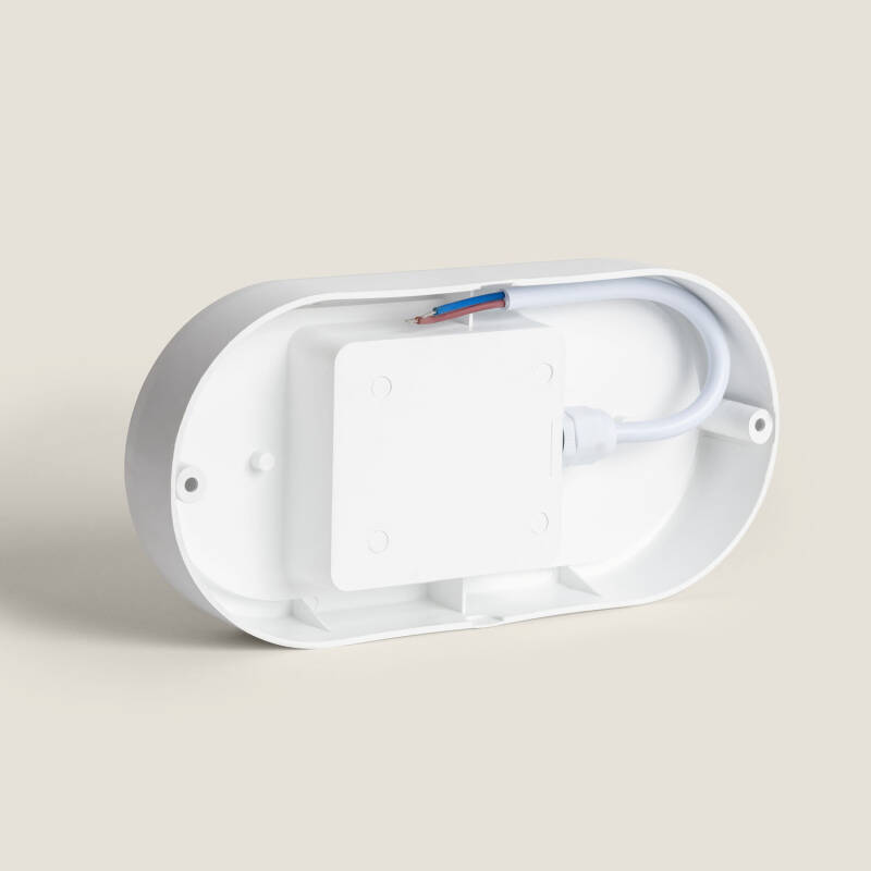 Plafón LED 25W Oval para Exterior 94x198 mm IP65 con Sensor de Movimiento y Crepuscular Hublot White
