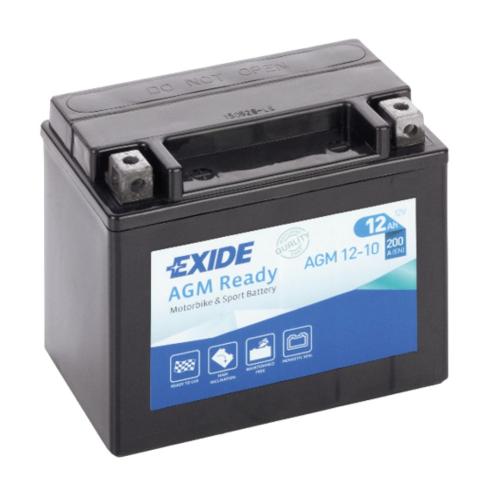Batería AGM para Moto 12V 10Ah 150A Exide Ready AGM12-10
