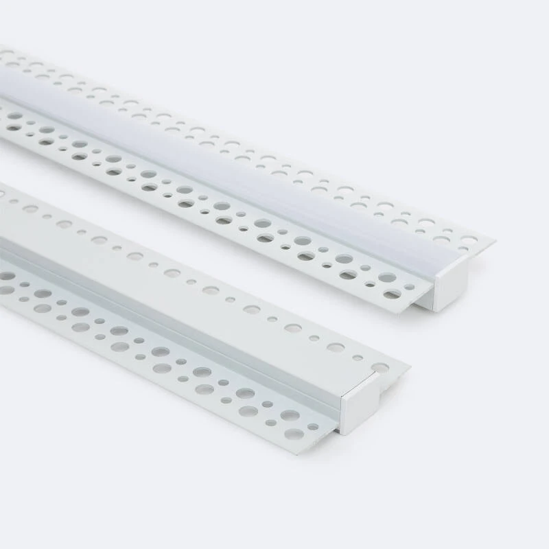 Perfil Aluminio Integrado en Escayola/Pladur para Tira LED hasta 15 mm