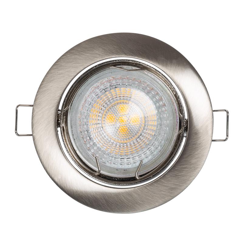 Aro Downlight Circular Basculante para Bombilla LED GU10 / GU5.3 Corte Ø 72 mm
